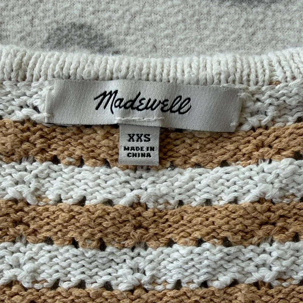 Madewell Open-Stitch Cardigan Sweater in Stripe - Picture 4 of 7